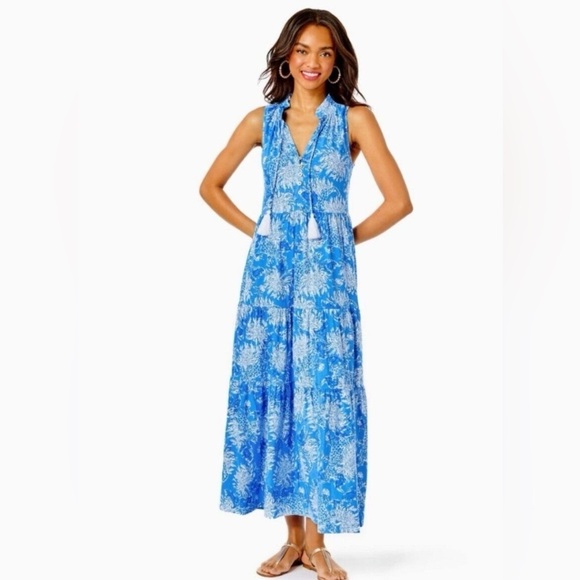 Lilly Pulitzer MALONE Maxi Dress M - Picture 1 of 12
